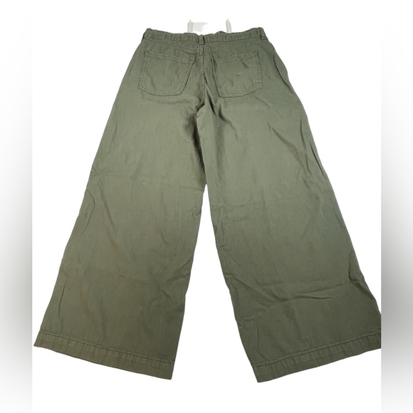 Olive Green Wide-Leg Women's Pants - Picture 3 of 10